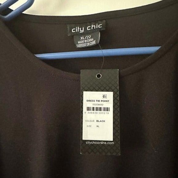 NWT City Chic Tie Point Short Sleeve Mini Dress, Size XL (22) - Picture 6 of 7